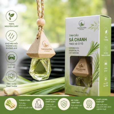 TINH DẦU SẢ CHANH TREO XE Ô TÔ