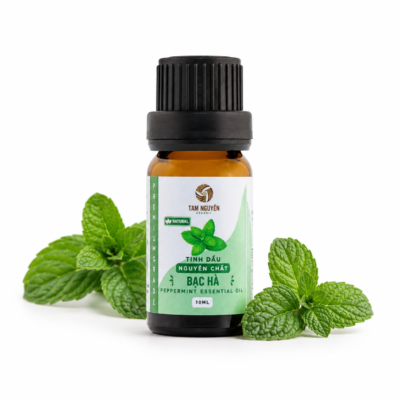Tinh Dầu Bạc Hà Nguyên Chất Tam Nguyên Organic 10ml được chiết xuất từ lá bạc hà bằng phương pháp chưng cất hơi nước. Hương thơm mát lạnh tự nhiên, phù hợp khuếch tán, massage khi pha loãng và tạo hương thơm cho không gian sống.